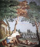 TIEPOLO, Giovanni Domenico Peasants at Rest r oil painting reproduction